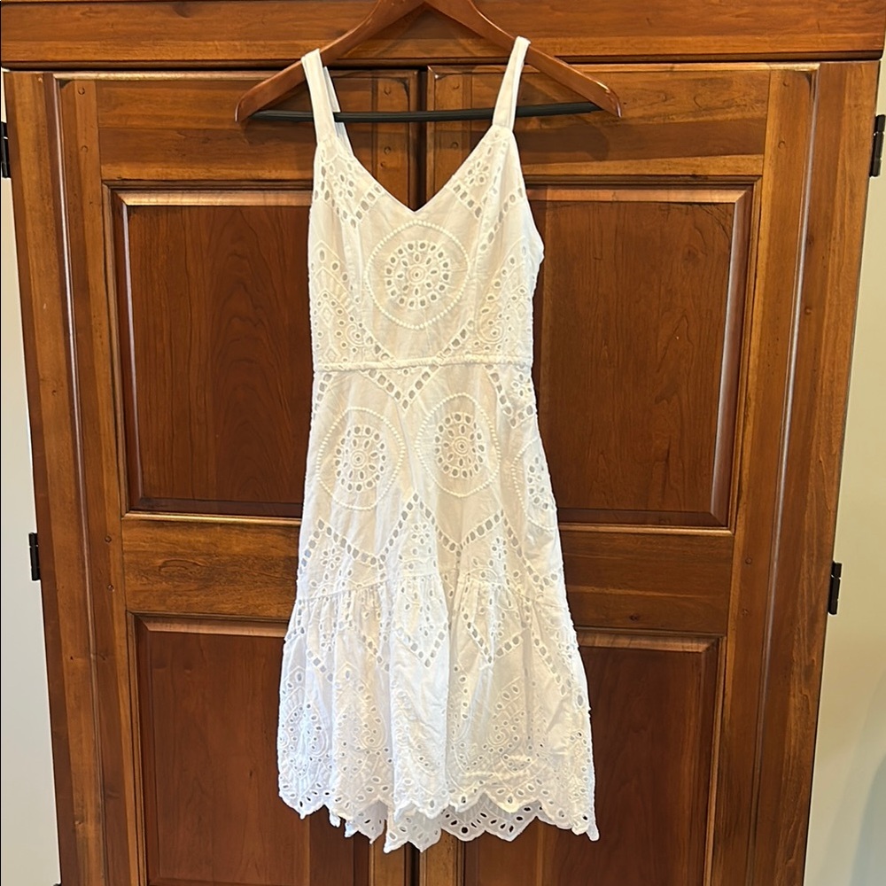 Elegant White eyelet dress